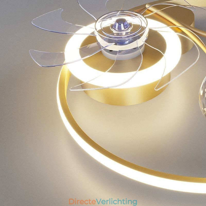 Plafondventilator met verlichting Decoratieventilatorlamp Acryl