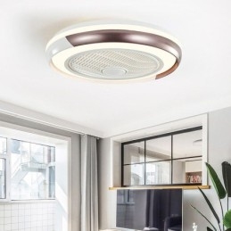 Moderne plafondventilatorlampen, ronde plafondlamp van acryl met afstandsbediening