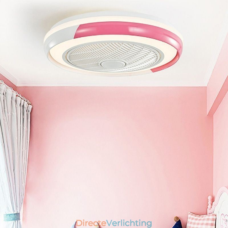 Moderne plafondventilatorlampen, ronde plafondlamp van acryl met afstandsbediening
