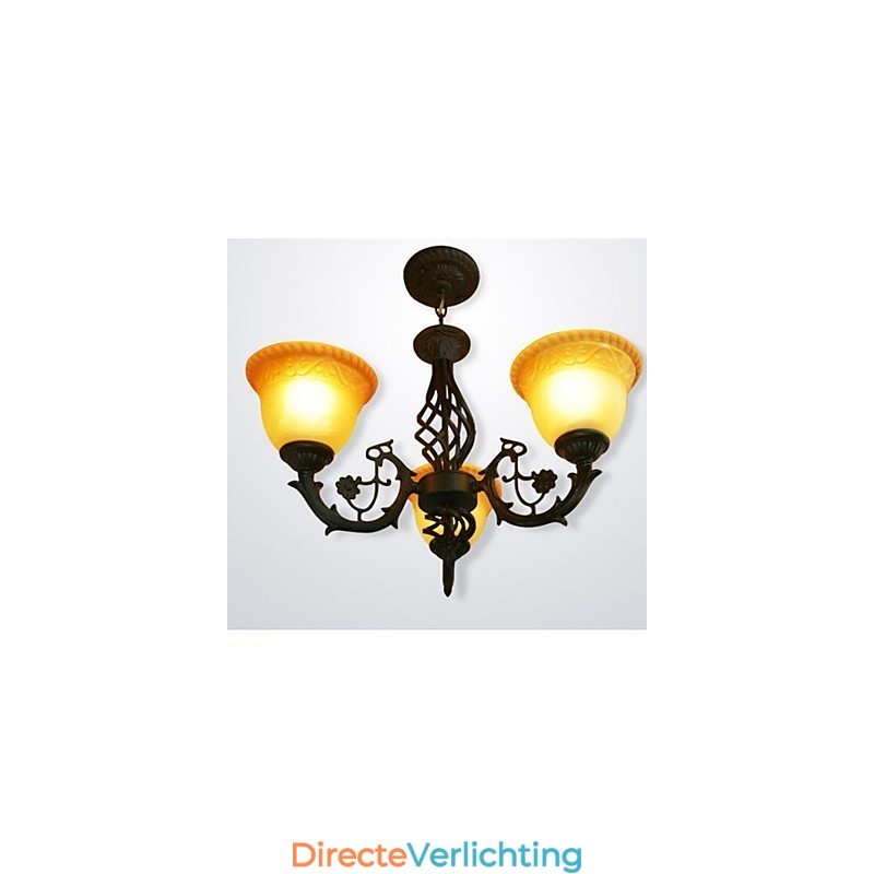 Vintage smeedijzeren kroonluchter