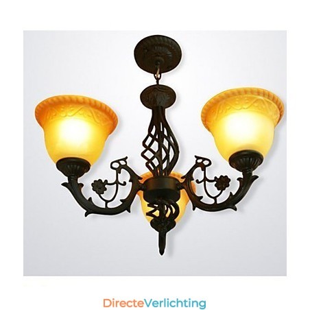 Vintage smeedijzeren kroonluchter