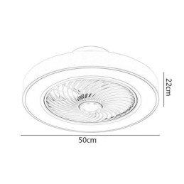 Moderne plafondventilatorlampen met afstandsbediening, ronde plafondlamp van acryl