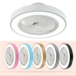 Moderne plafondventilatorlampen met afstandsbediening, ronde plafondlamp van acryl
