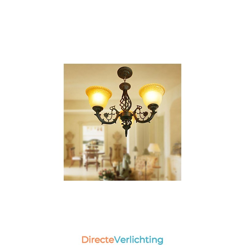 Vintage smeedijzeren kroonluchter