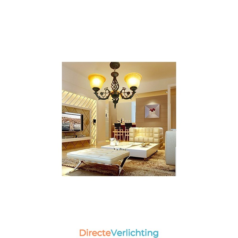 Vintage smeedijzeren kroonluchter