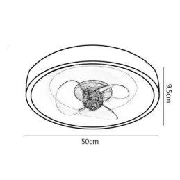 Moderne Inverter Plafondventilator Met Verlichting Afstandsbediening Plafondlamp Ventilatorlamp