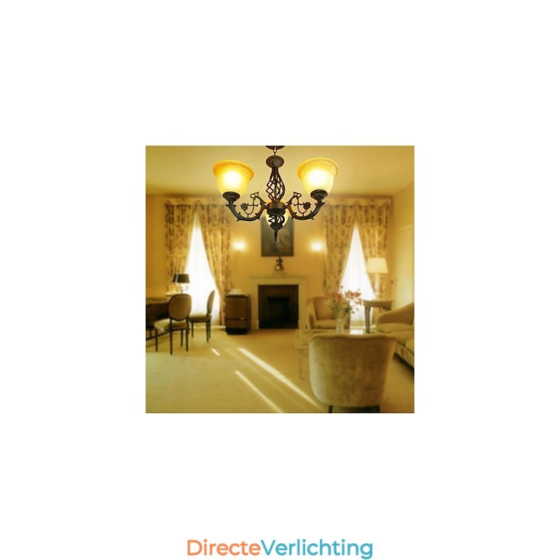 Vintage smeedijzeren kroonluchter