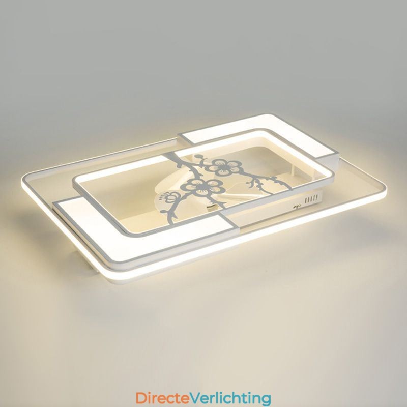 Moderne rechthoekige plafondventilatorlampen