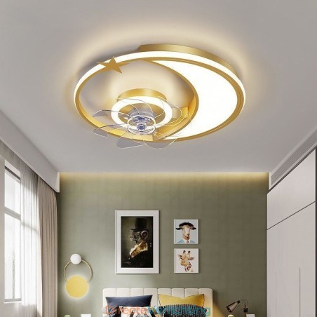 Maan Plafondventilatorlamp Creativiteit Plafondlamp Maan Plafondventilatorlamp Creativiteit Plafondlamp