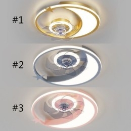 Maan Plafondventilatorlamp Creativiteit Plafondlamp