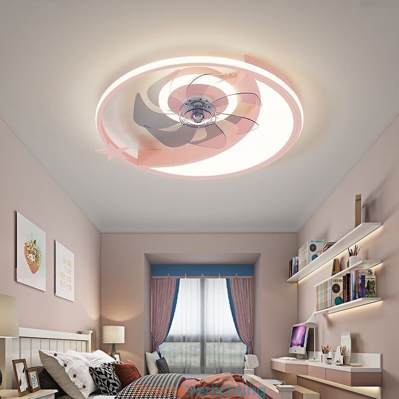 Maan Plafondventilatorlamp Creativiteit Plafondlamp
