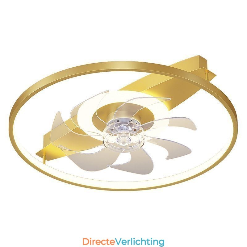 Moderne plafondventilator met verlichting, afstandsbediening, ventilatorlamp