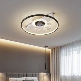 Moderne plafondventilator met verlichting, afstandsbediening, ventilatorlamp