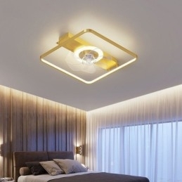 Moderne plafondventilator met verlichting, afstandsbediening, ventilatorlamp