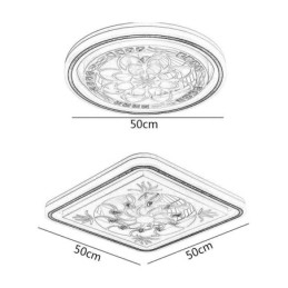 Intelligente plafondventilator met licht, traploos dimbaar decoratie