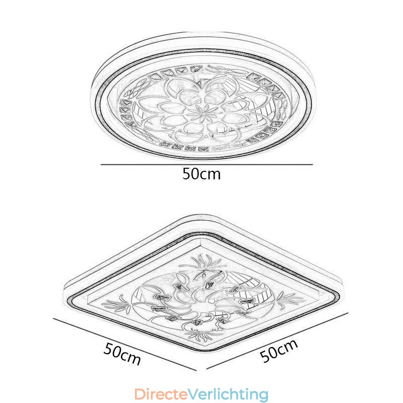 Intelligente plafondventilator met licht, traploos dimbaar decoratie