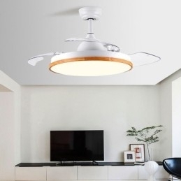 Moderne Inverter Plafondventilator Licht Afstandsbediening Plafondlamp Driekleurige Dimming