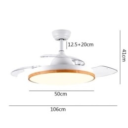 Moderne Inverter Plafondventilator Licht Afstandsbediening Plafondlamp Driekleurige Dimming