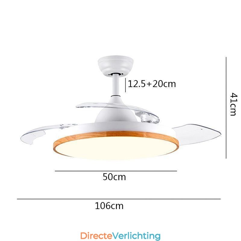 Moderne Inverter Plafondventilator Licht Afstandsbediening Plafondlamp Driekleurige Dimming