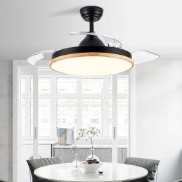 Moderne Inverter Plafondventilator Licht Afstandsbediening Plafondlamp Driekleurige Dimming