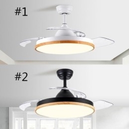 Moderne Inverter Plafondventilator Licht Afstandsbediening Plafondlamp Driekleurige Dimming