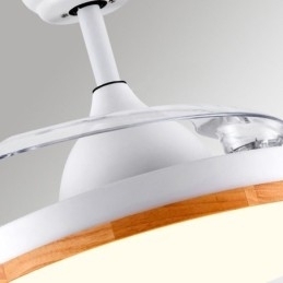 Moderne Inverter Plafondventilator Licht Afstandsbediening Plafondlamp Driekleurige Dimming