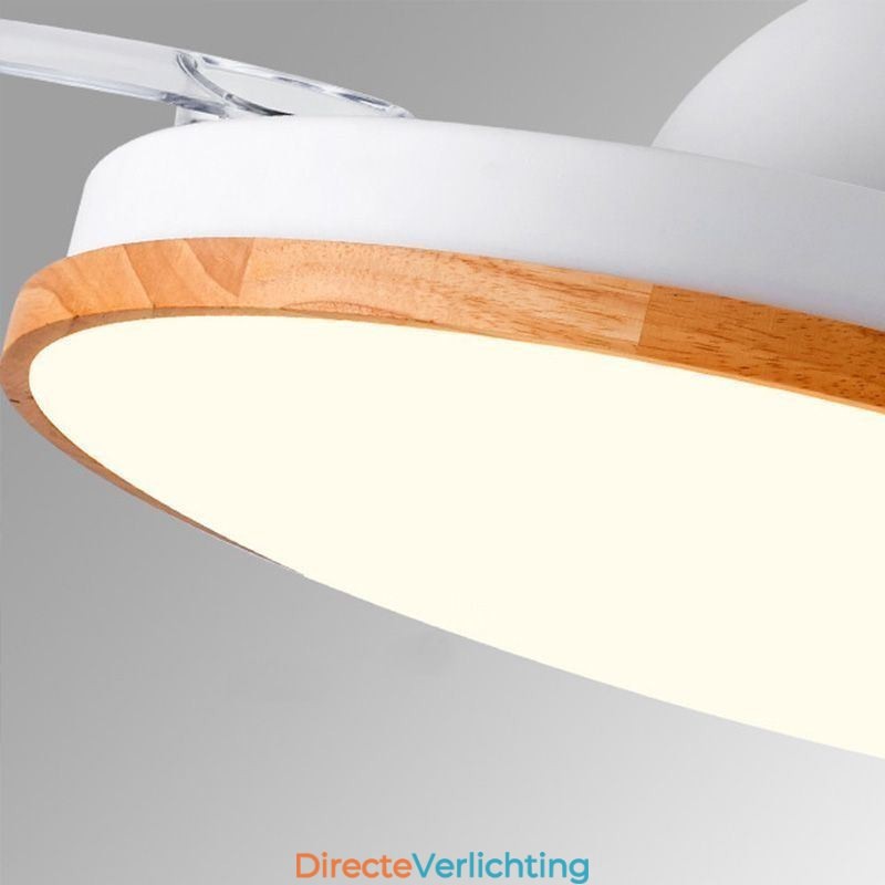 Moderne Inverter Plafondventilator Licht Afstandsbediening Plafondlamp Driekleurige Dimming