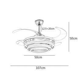 Creatieve Inverter Fan Kroonluchter Ventilatorlamp