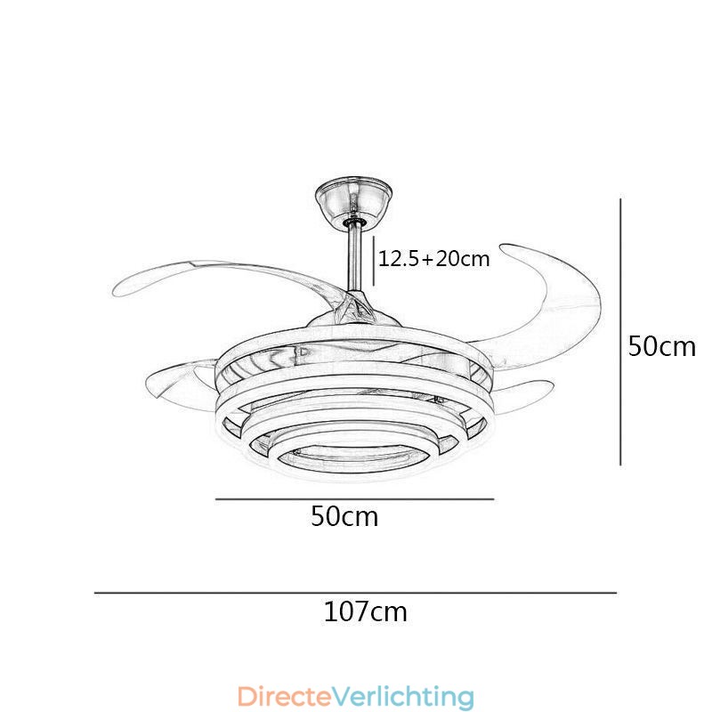 Creatieve Inverter Fan Kroonluchter Ventilatorlamp