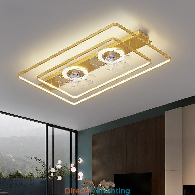 Moderne plafondventilator met verlichting en afstandsbediening