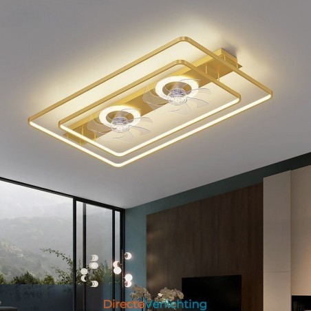 Moderne plafondventilator met verlichting en afstandsbediening