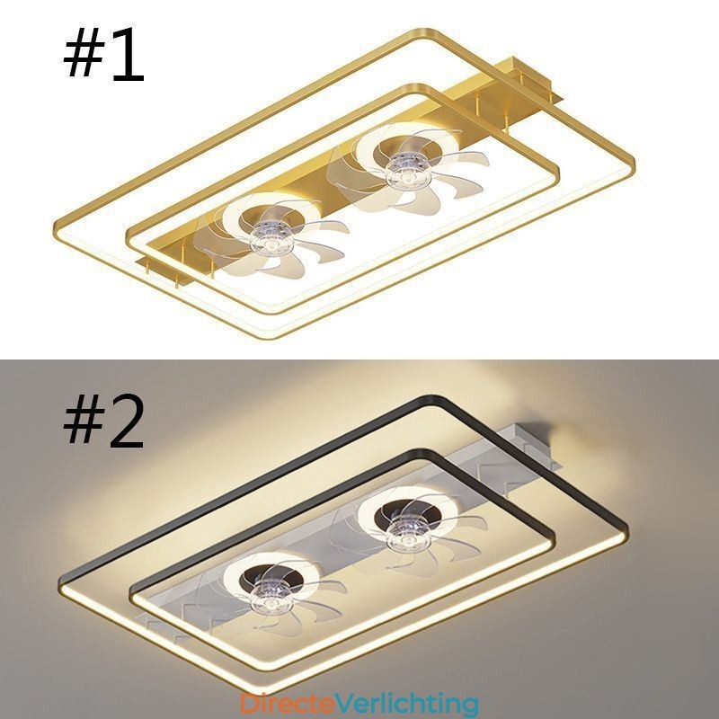 Moderne plafondventilator met verlichting en afstandsbediening
