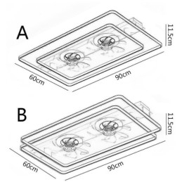 Moderne plafondventilator met verlichting en afstandsbediening