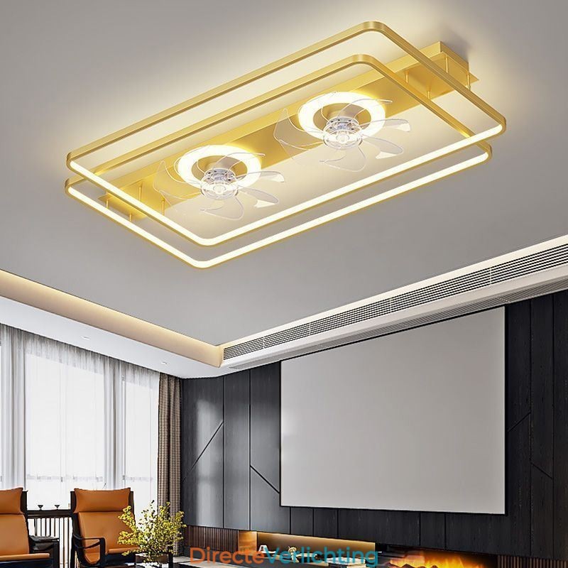 Moderne plafondventilator met verlichting en afstandsbediening