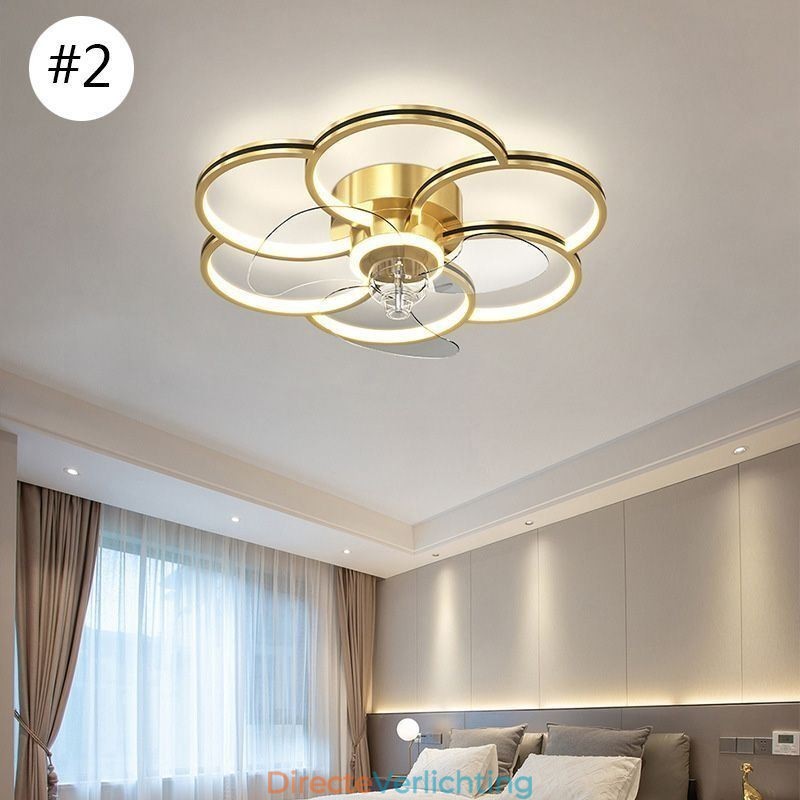 Plafondventilatoren met verlichting Kroonluchterventilator