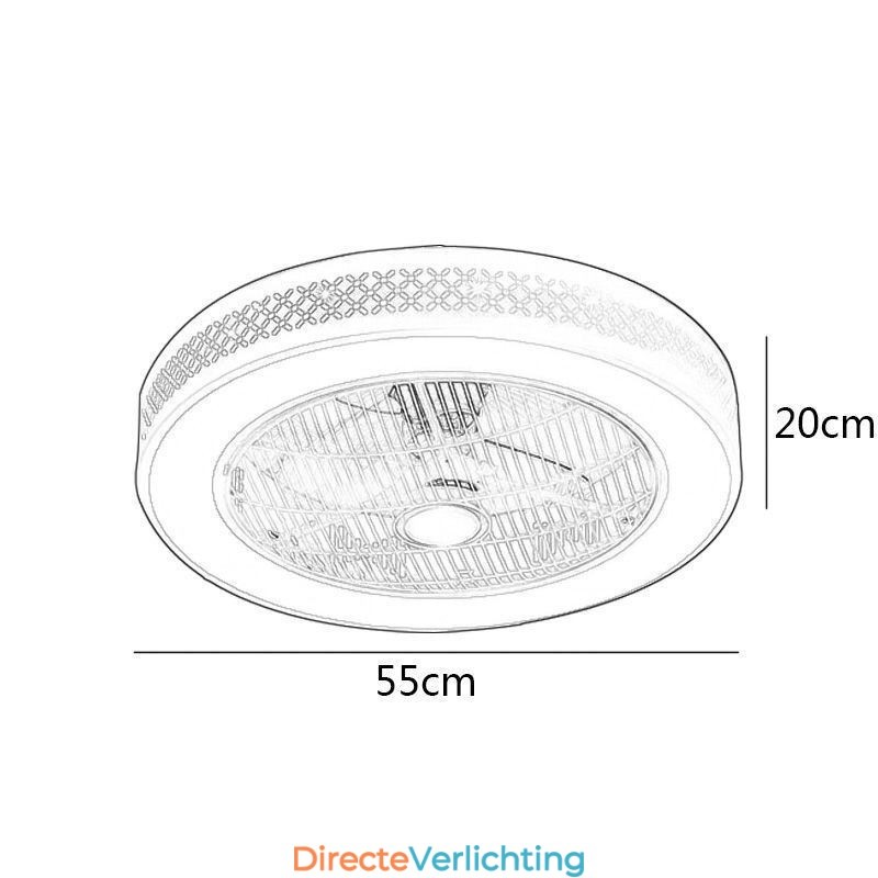 Ultradunne plafondventilator met licht Onzichtbare plafondventilator met licht