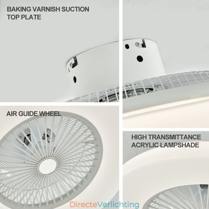 Ventilator Plafondlamp Trichromatisch Dimmen 3 Snelheid Afstandsbediening