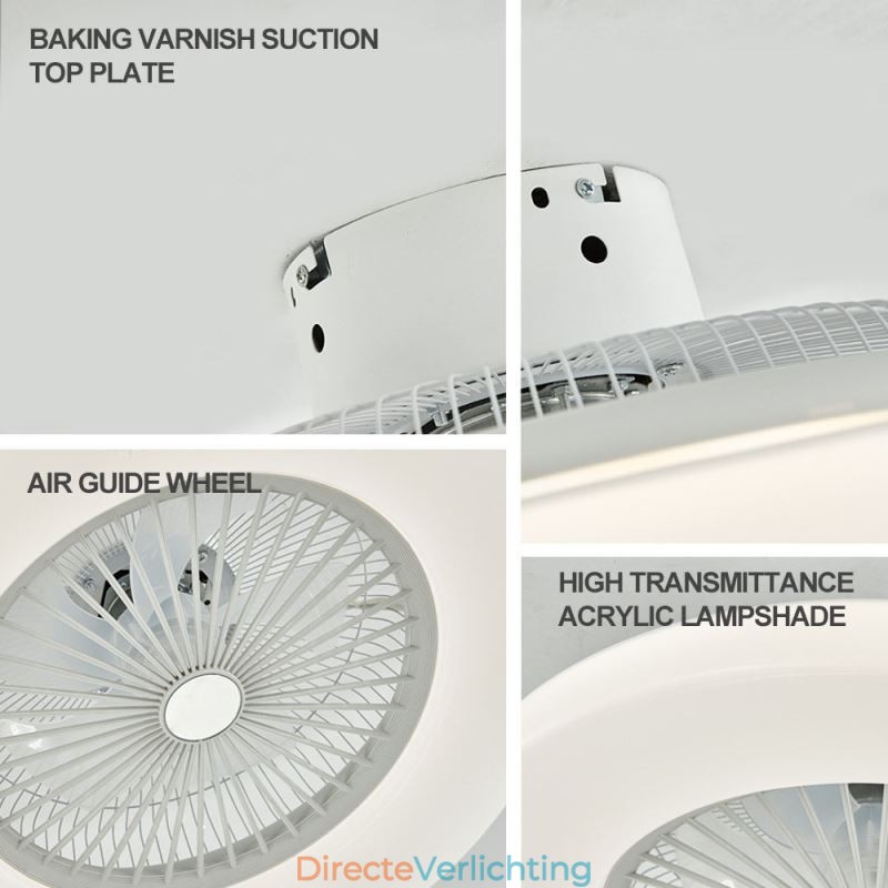 Ventilator Plafondlamp Trichromatisch Dimmen met Afstandsbediening 3 Snelheden