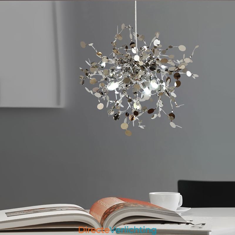3 lampen kroonluchterlamp roestvrij staal hanglamp plafondlamp armatuur