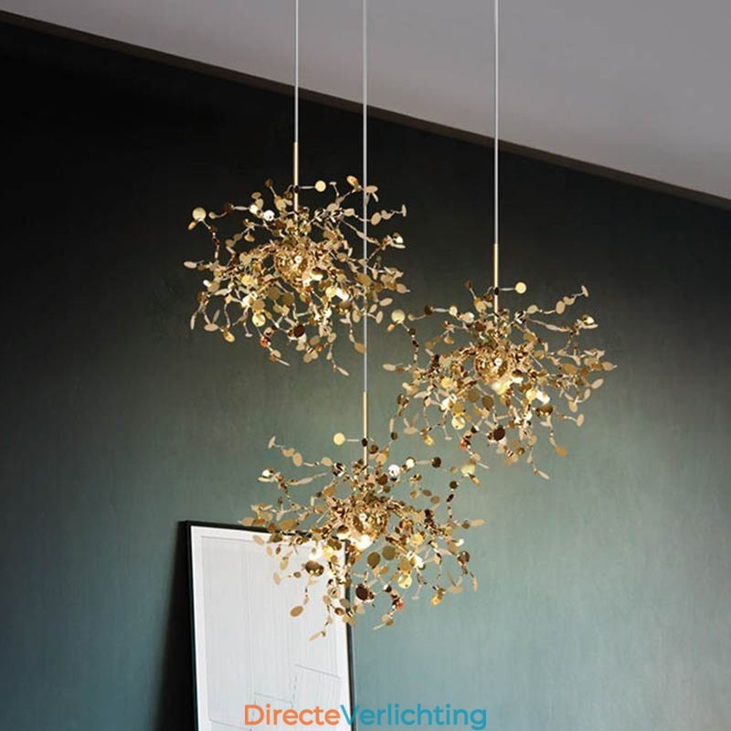 3 lampen kroonluchterlamp roestvrij staal hanglamp plafondlamp armatuur