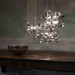 Pailletten kroonluchter roestvrij staal hanglamp eetkamer