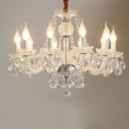 Transparante kristallen kroonluchter Europese luxe decoratieve plafondlamp