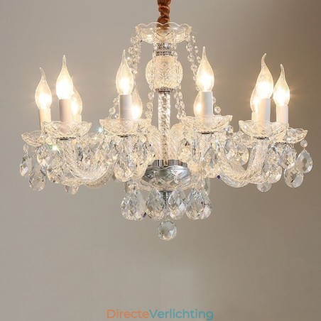 Transparante kristallen kroonluchter Europese luxe decoratieve plafondlamp Transparante kristallen kroonluchter Europese luxe decoratieve plafondlamp