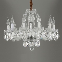 Transparante kristallen kroonluchter Europese luxe decoratieve plafondlamp