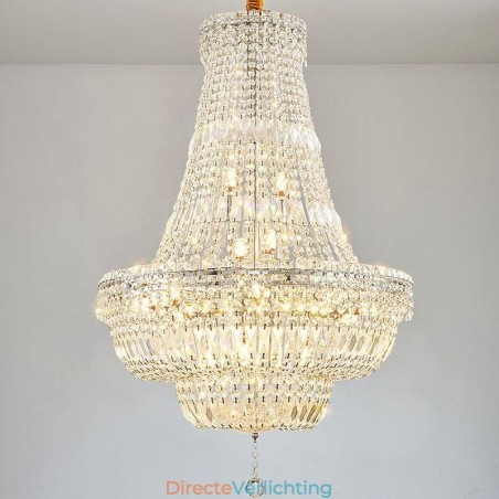 Retro Kristallen Kroonluchter Amerikaanse Luxe Kristallen Plafondlamp Met 18 Lampen Retro Kristallen Kroonluchter Amerikaanse Luxe Kristallen Plafondlamp Met 18 Lampen