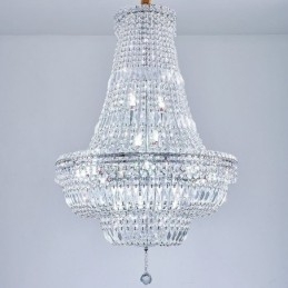 Retro Kristallen Kroonluchter Amerikaanse Luxe Kristallen Plafondlamp Met 18 Lampen