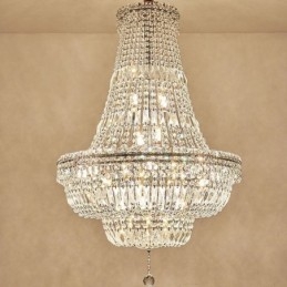Retro Kristallen Kroonluchter Amerikaanse Luxe Kristallen Plafondlamp Met 18 Lampen