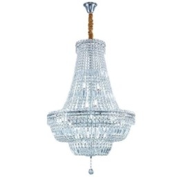 Retro Kristallen Kroonluchter Amerikaanse Luxe Kristallen Plafondlamp Met 18 Lampen