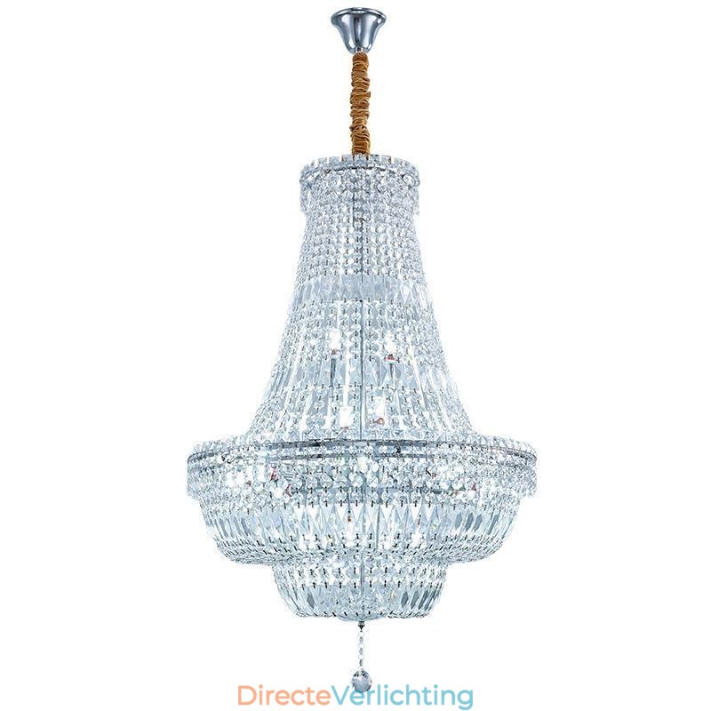 Retro Kristallen Kroonluchter Amerikaanse Luxe Kristallen Plafondlamp Met 18 Lampen
