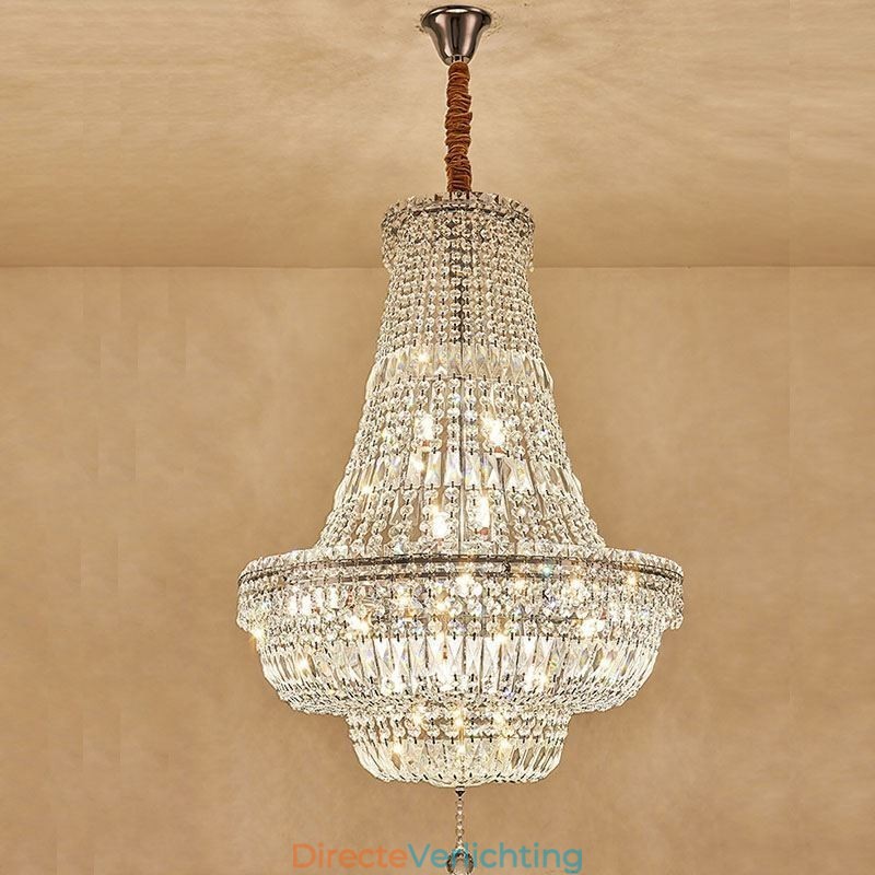 Retro Kristallen Kroonluchter Amerikaanse Luxe Kristallen Plafondlamp Met 18 Lampen